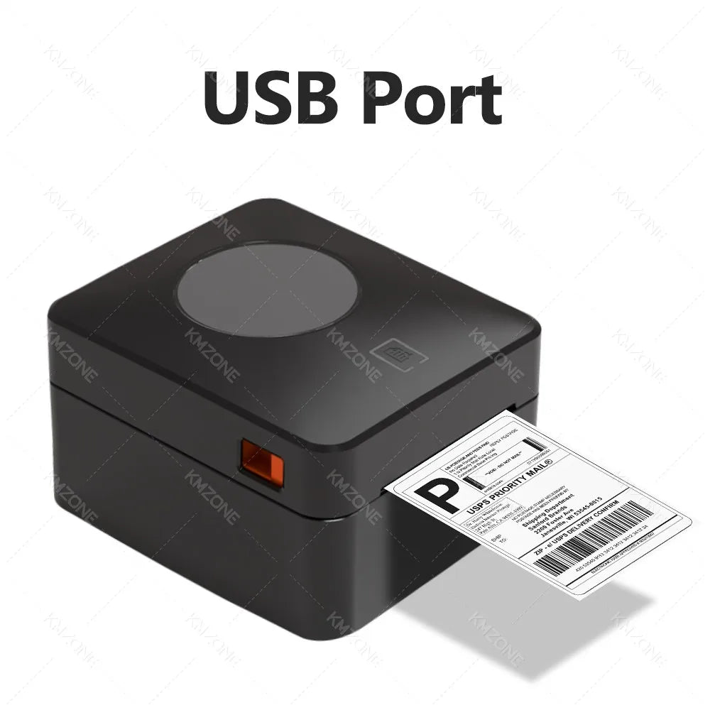  4X6 inch Thermal Label Maker Desktop Shipping Label Printer USB/Bluetooth Compatible with iPhone Android Windows