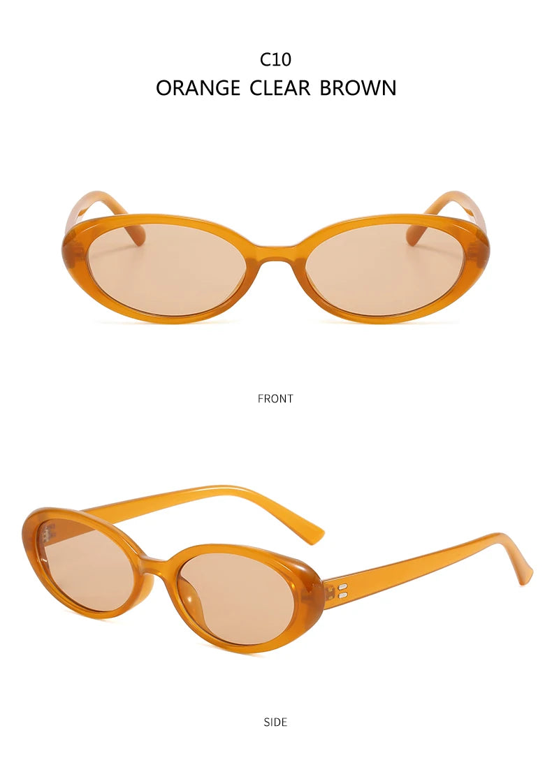 4pcs/7pc Small Oval Sun Glasses Vintage Oval Sunglasses 2024 Men Small Oval Sun Glasses Retro Fashion Women Sun Glasses Oculus ﻿