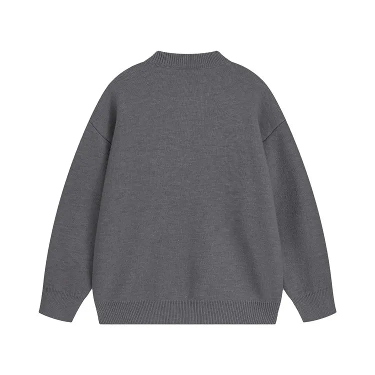 Men Korean Fashion Sweaters Solid Color Oversized Sweater Men Long Sleeve Shirts Autumn Winter Clothing Men Streetwear Pullovers