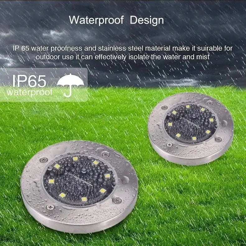 4PCS-Mini solar buried lamp, garden buried lamp, outdoor waterproof decoration, landscape atmosphere, street lamp