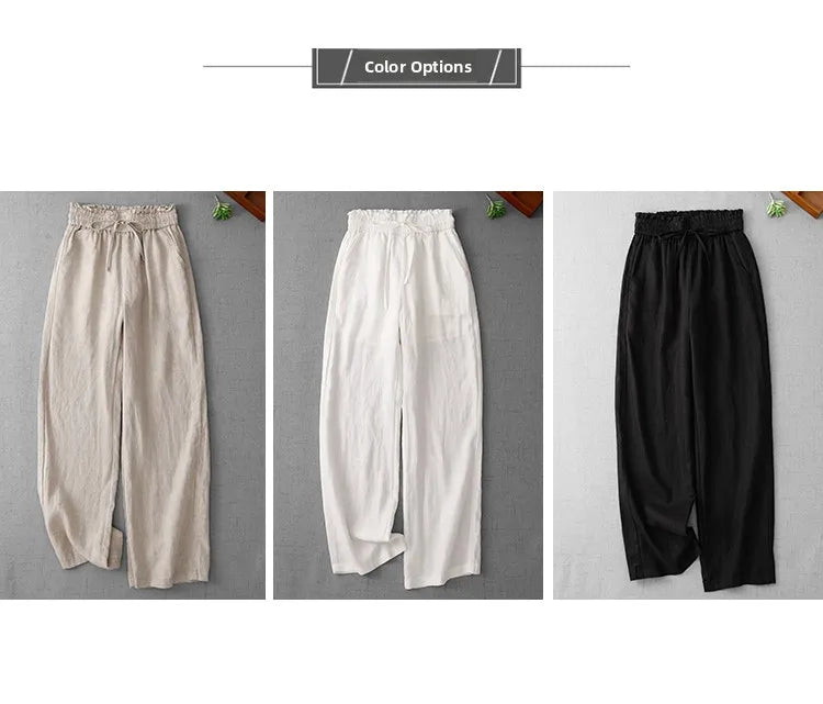 High Waist Wide Leg Pants Women's Thin Drapey Loose Casual Straight Long Trousers plus Size Comfortable Slimming Summer Pants