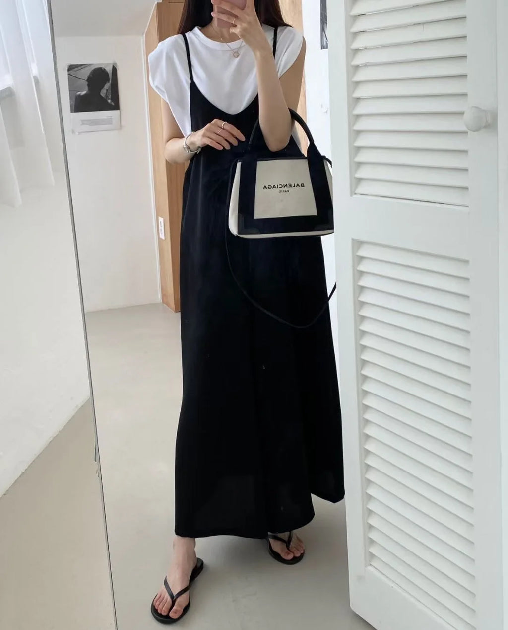 Versatile Loose Fit Slimming Shoulder Strap Pants Casual Pants Jumpsuit 2 Colors Drapey Comfortable Mid-aged Women's Pants