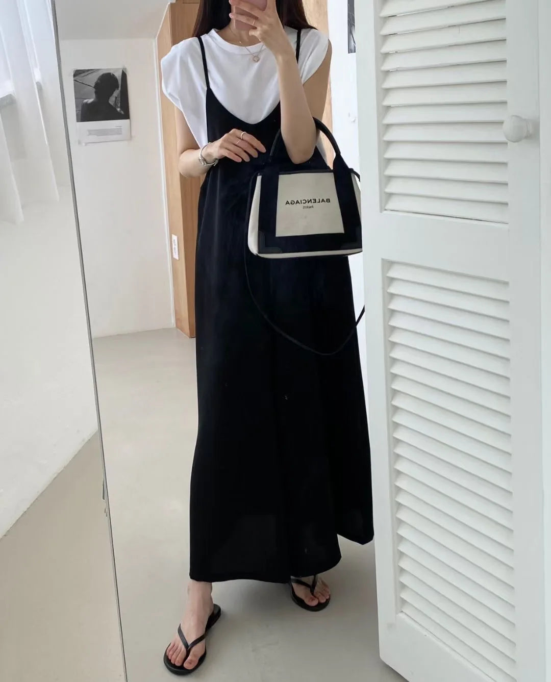 Versatile Loose Fit Slimming Shoulder Strap Pants Casual Pants Jumpsuit 2 Colors Drapey Comfortable Mid-aged Women's Pants