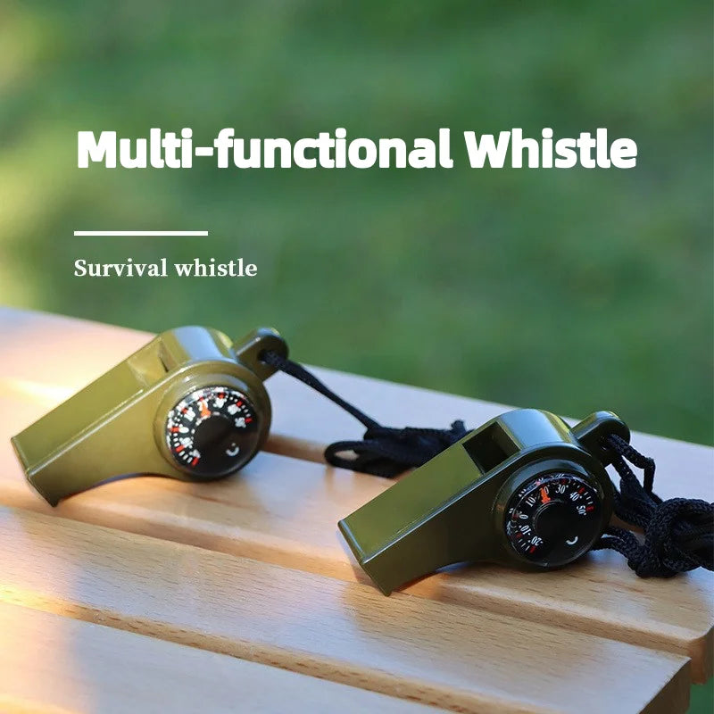 3in1 Whistle with Compass Thermometer for Collection, Small Gift, Sports Competition, Motion Training Outdoor Activity Equipment