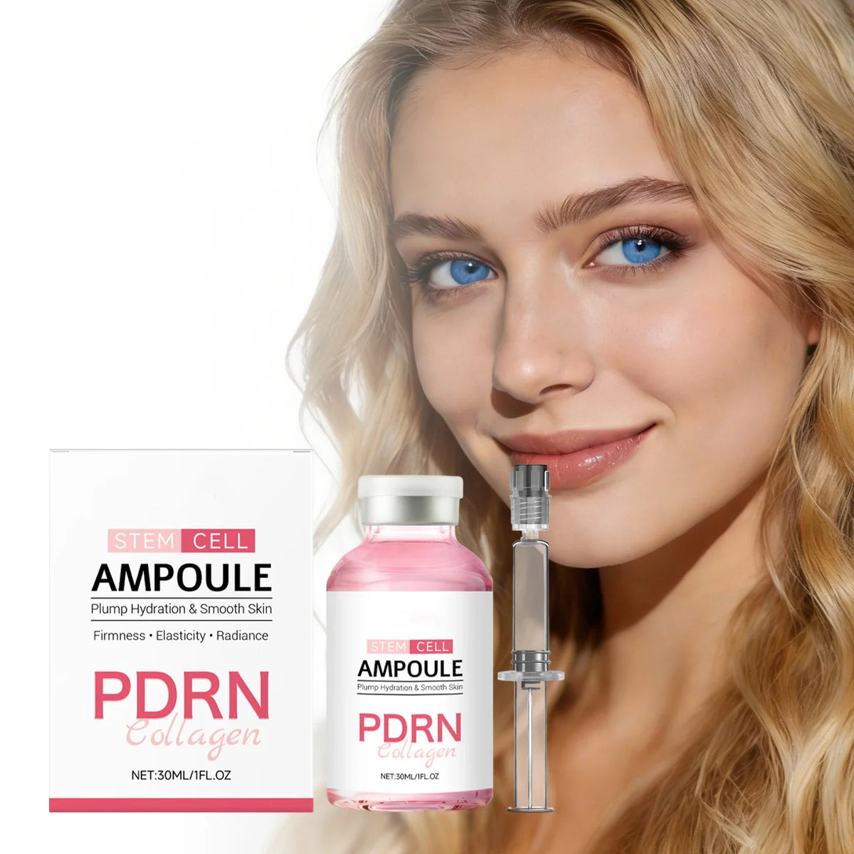 PDRN Stem Cell Ampoule Serum Collagen Anti-Aging Moisturizing Firming Brightening Reduce Fine Lines Facial Skin Care
