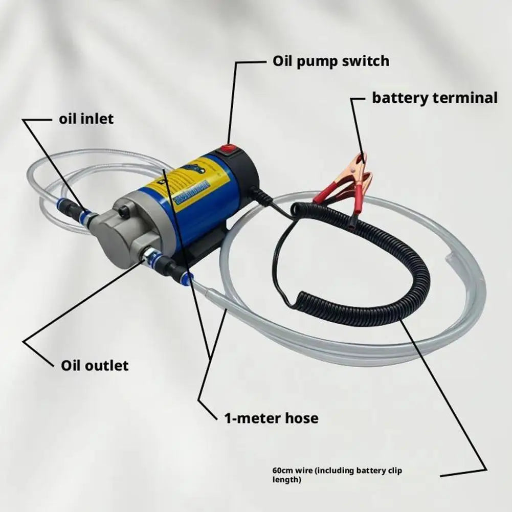12V/24V Electric Scavenge Suction Transfer Change Pump Oil Transfer Pump 1-4L/min Motor Oil Diesel Extractor Pump For Car Boats
