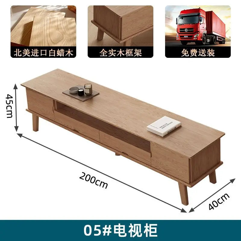 SA-12 Log Color Ash Wood Sofa All Solid Wood Sofa Combination Household Wooden Furniture