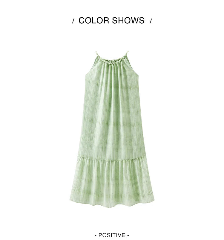 Semir Women Dress Bowknot Textured Halter Neck Vacation A Line Maxi 2026 Summer Romantic Fresh Elegant Soft Comfy Holiday Top
