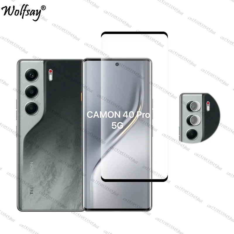 Full Cover Tempered Glass For Tecno Camon 40 Pro Screen Protector Tecno Camon 40 Pro Camera Glass For Tecno Camon 40 Pro Glass