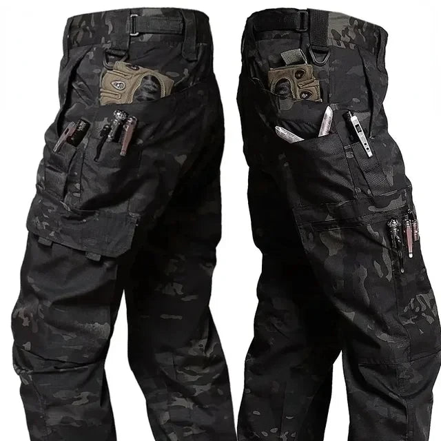 Multi-Pocket Men's Tactical Casual Pants Cargo Pants Outdoor Hiking Trousers Wear-Resistant Training Overalls