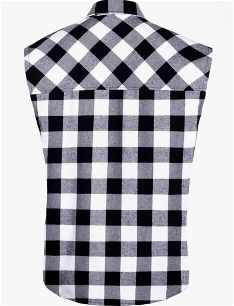 Men's Summer Fashion Casual Plaid Print Sleeveless T Shirt Vest Buckle Sanding 2024 Korean Style Mens Tank Tops Beach Vest