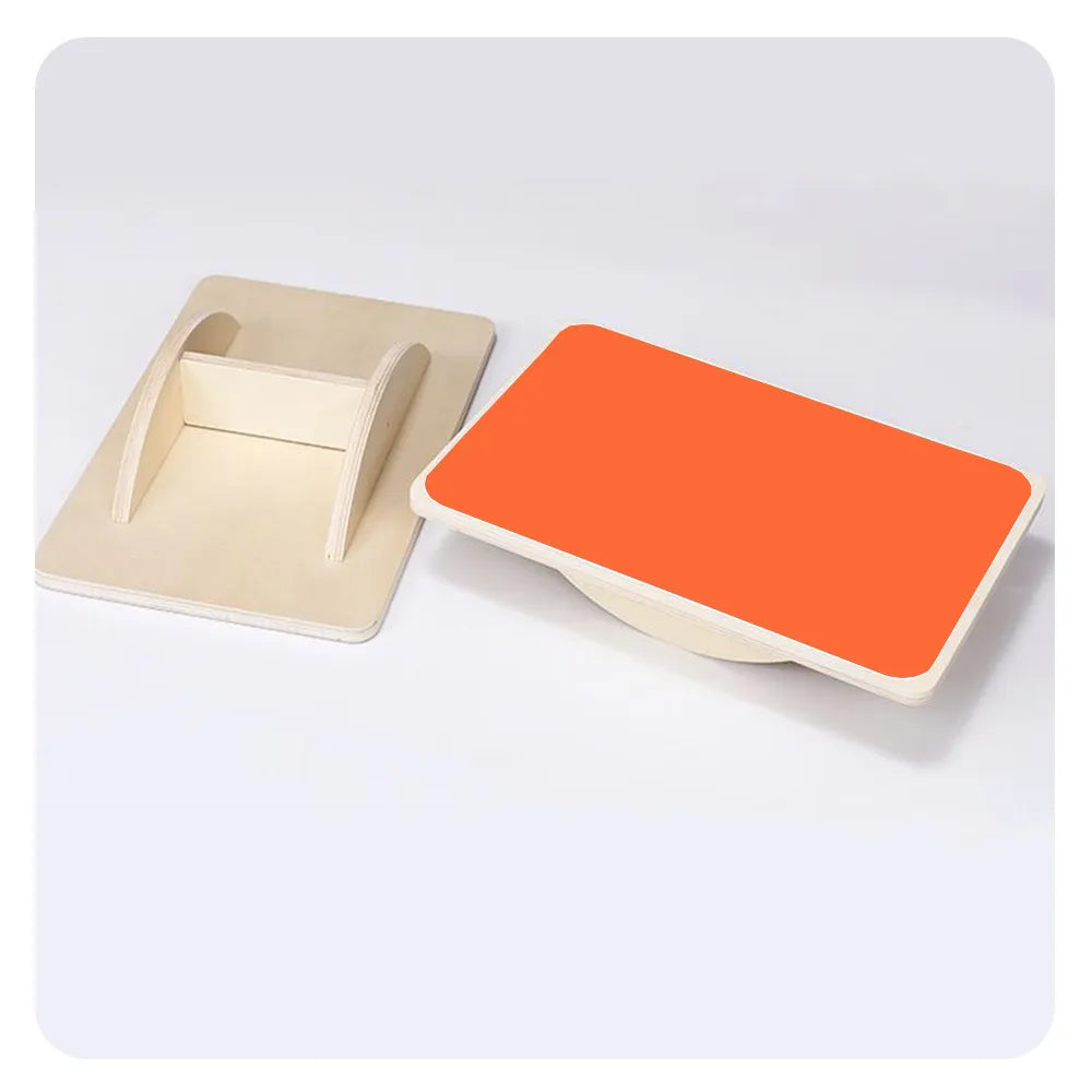 Wooden Square Balance Table Portable Anti Slip Wobble Seesaw Sensory Integration Rehabilitation Coordination Training Equipment