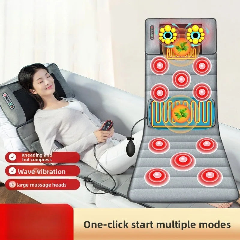 Full Body Massage Mattress Kneading Heat Waist Massage Drop Shipping Ready Home Use Blanket Neck Shoulder Waist Back Massage