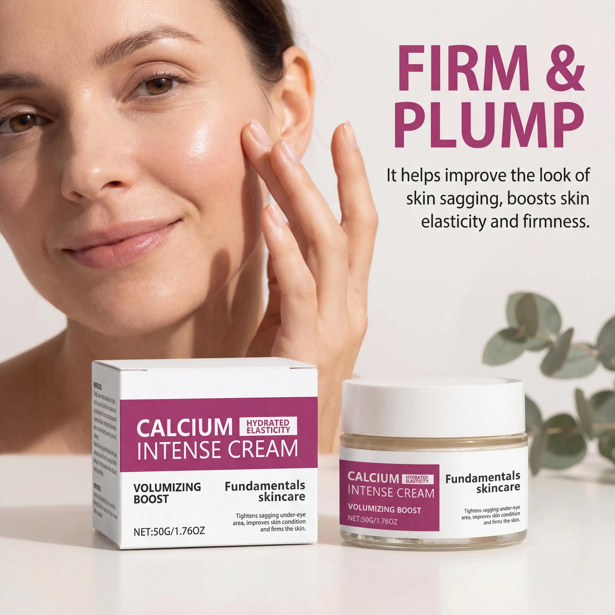 Calcium Intense Cream,Calcium Volume Cream | Lifting Firming Sagging Skin Anti-Aging Deep Wrinkle Treatment Plumping Face Cream