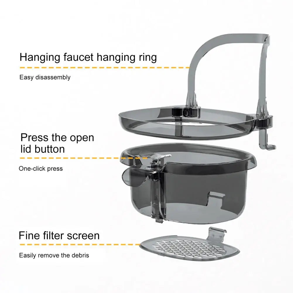 Kitchen Sink Garbage Organizer Hanging Sink Drain Basket with One-press Food Catcher Capacity Plastic Strainer Kitchen