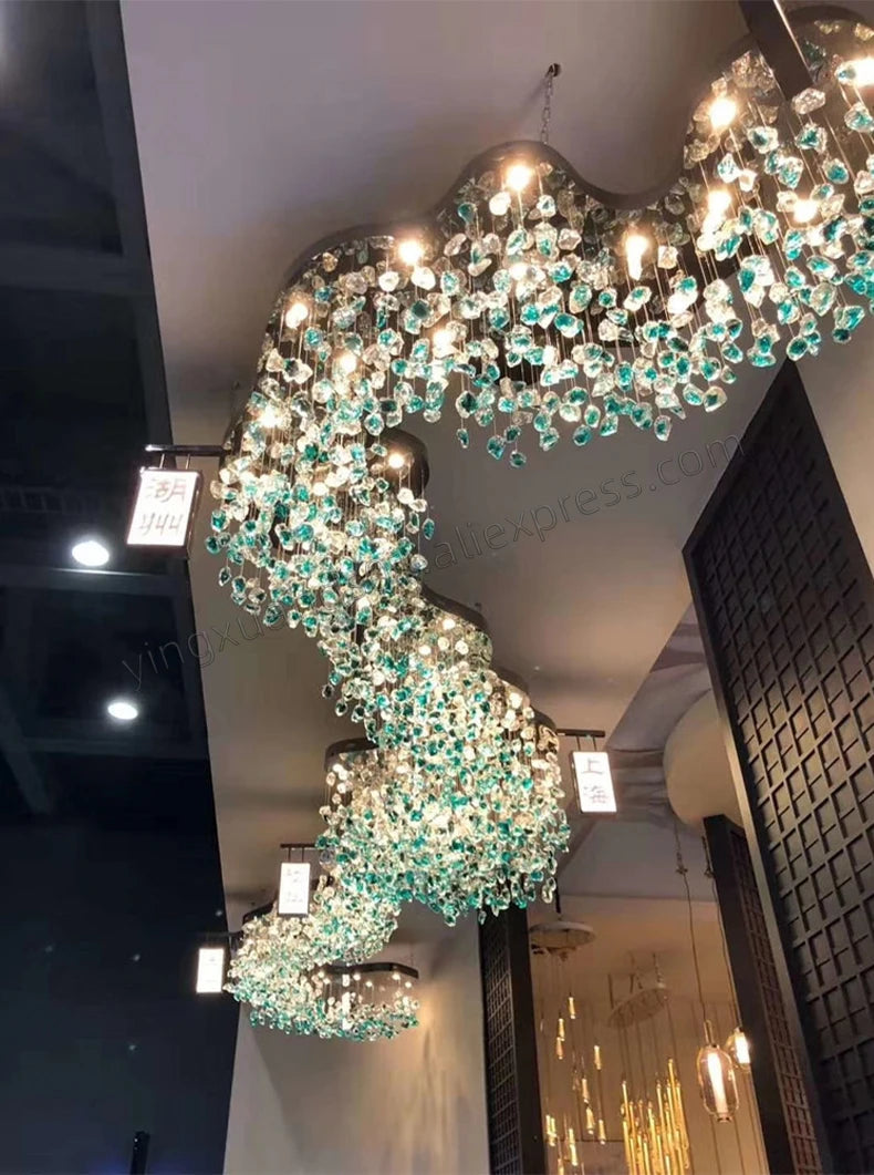 Modern Hanging Lights Hotel Lobby Chandelier Indoor Living Room Pendant Modern Chandelier Ceiling Hanging Lamp.