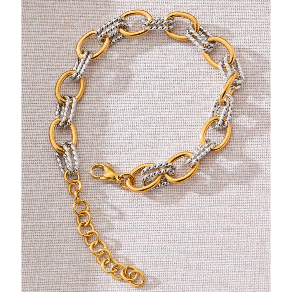 Yhpup Stainless Steel Metal Handmade Chain Statement Necklace Bracelet 2026 PVD Plated Waterproof Popular Statement Jewelry