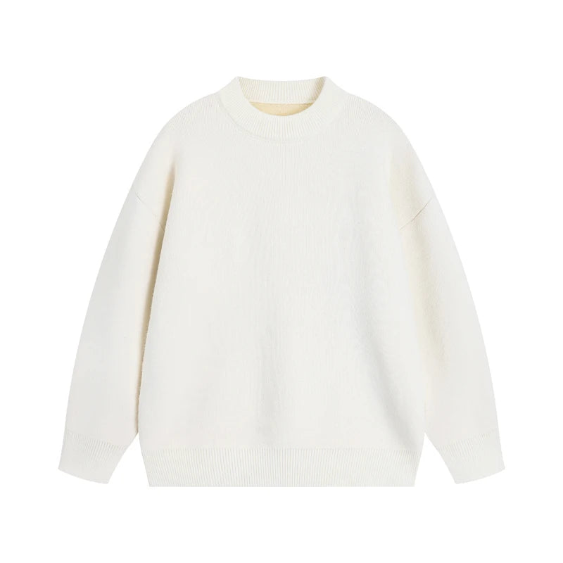 Men Korean Fashion Sweaters Solid Color Oversized Sweater Men Long Sleeve Shirts Autumn Winter Clothing Men Streetwear Pullovers