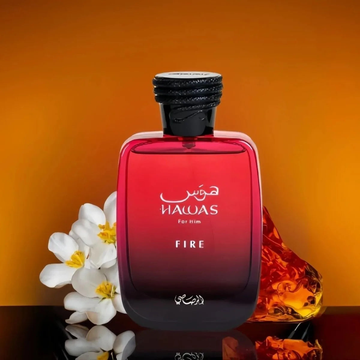 Hawas Fire Eau De Parfum Spray 100ml (3.4oz) - Bold and Long-Lasting Arabic Perfume with Fiery Essenc.e