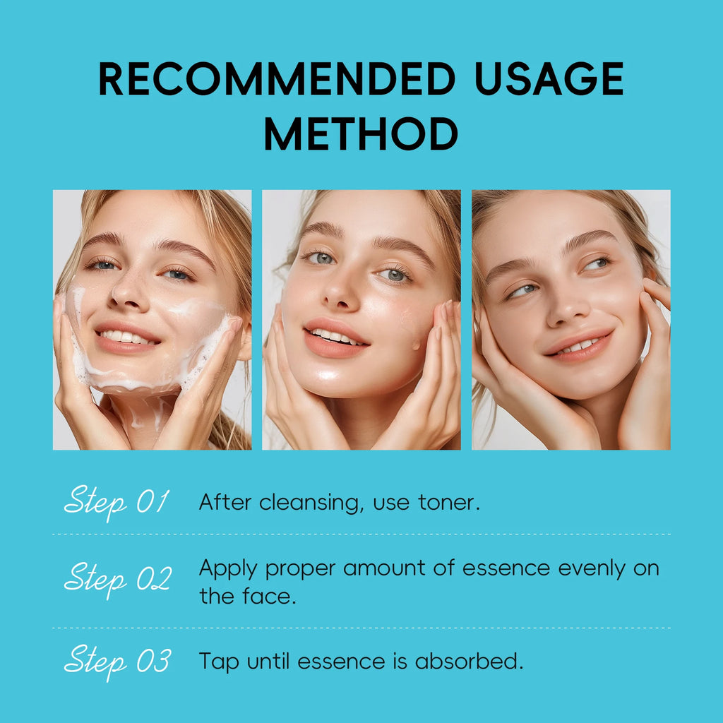 Quiyum 8X H2O AquaVitalize Serum 30ml Long‑Lasting Hydrating Even Skin Tone Refining Daily Facial Essence for All Skin Types