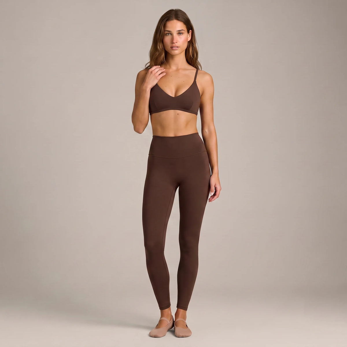 Quick-Dry Set Yoga Athletic Set Women's Spaghetti-Strap Top Shock-Absorbing Yoga Pants Slim-Fit Fitness Set