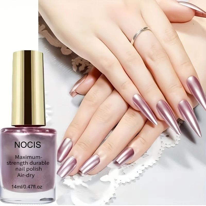 NOCIS 14ml Premium Rose Purple Nail Polish - Quick-drying Natural Nail Art with Long-lasting Shine, Nail Strengthener for All