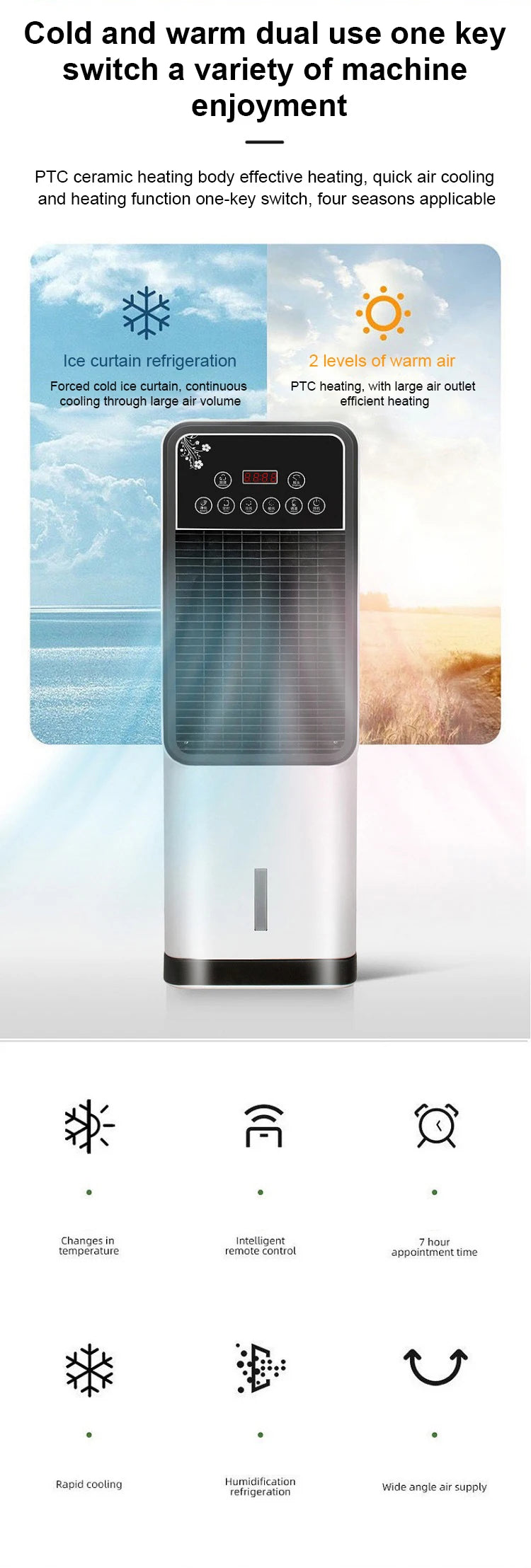 Portable Air Conditioner with Built-in Dehumidifier And Heat for Ft Remote Control Energy Efficient AC Unit