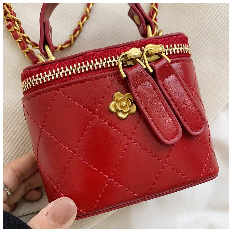 Mini Square Chains Handbag Thread Crossbody Bags Designer Box Bag with Short Handle Ladies High Quality Luxury Top-handle Bag