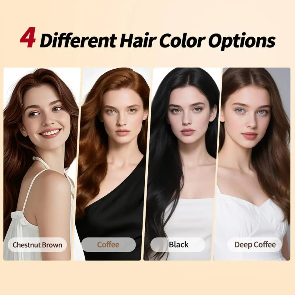 Black Brown Hair Dye Shampoo 500ml,4-in-1 Color Shampoo for Gray Coverage, Long-Lasting Natural Hair Coloring for Women Men