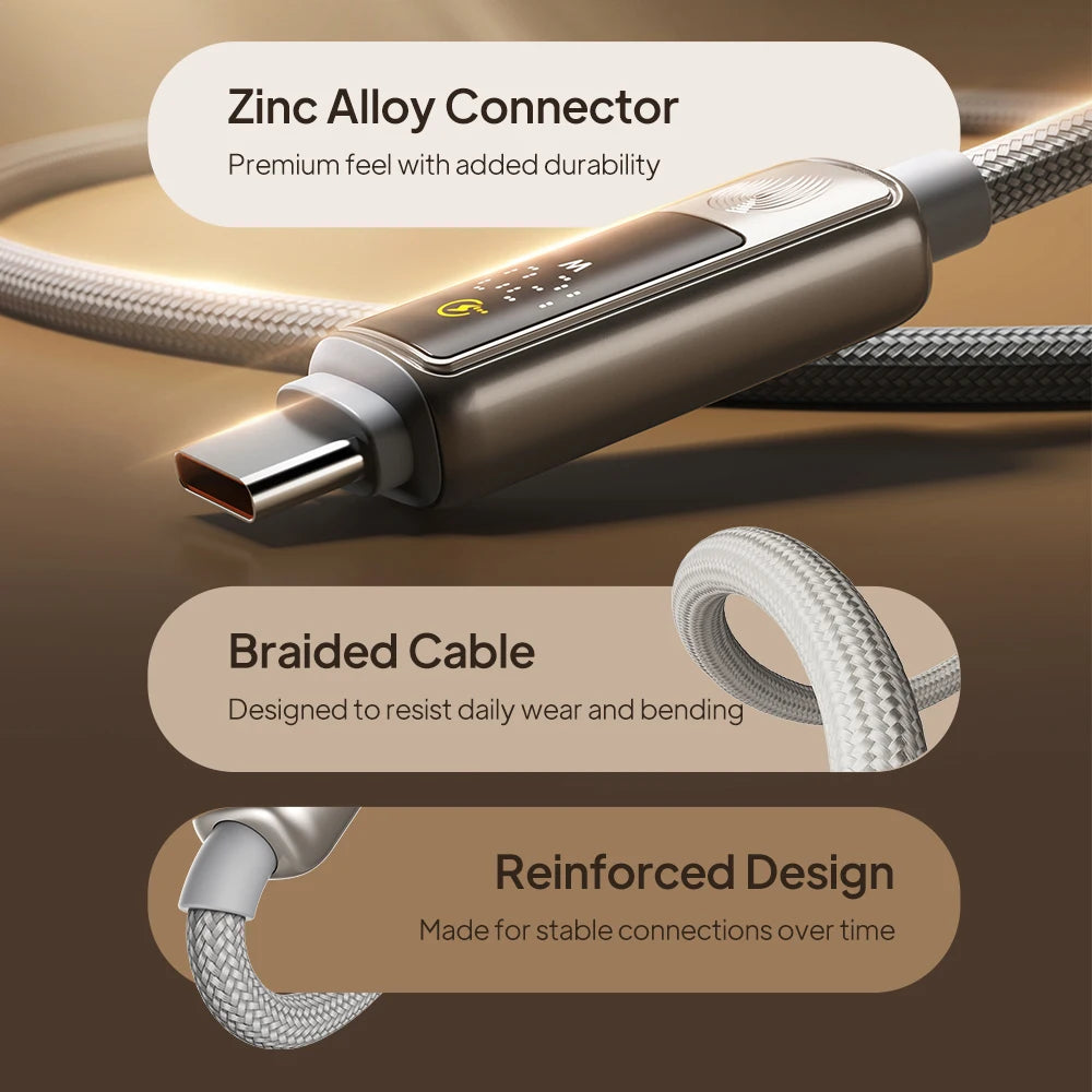CABLETIME 240W USB C Cable Fast Charging Cable Data Sync Type C Display Cable for iPhone Duo iphone 18/17 Huawei MacBook Laptop