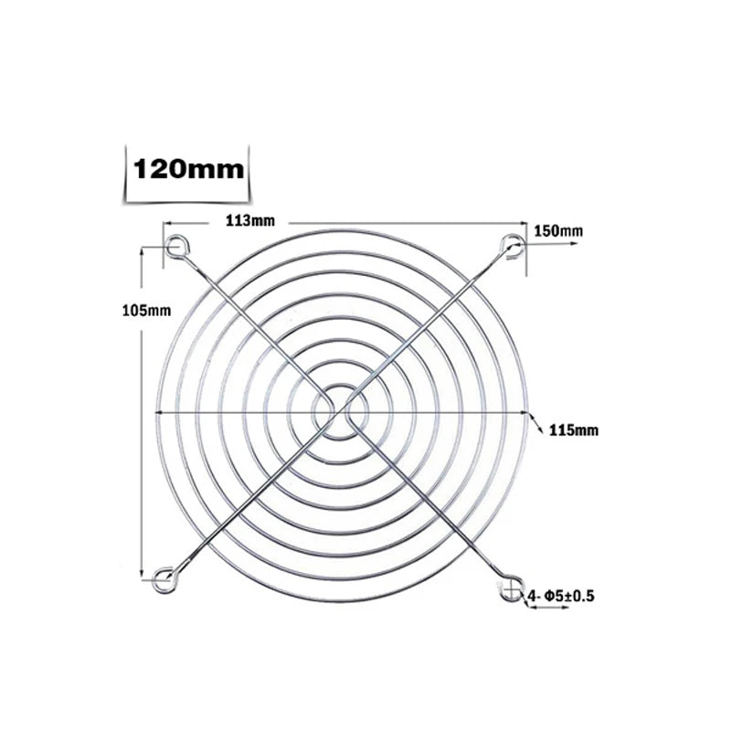 120mm X 120mm 90mm X 90mm 80mm X 80mm Metal Fan Guard With Screw For Computer Case Fans