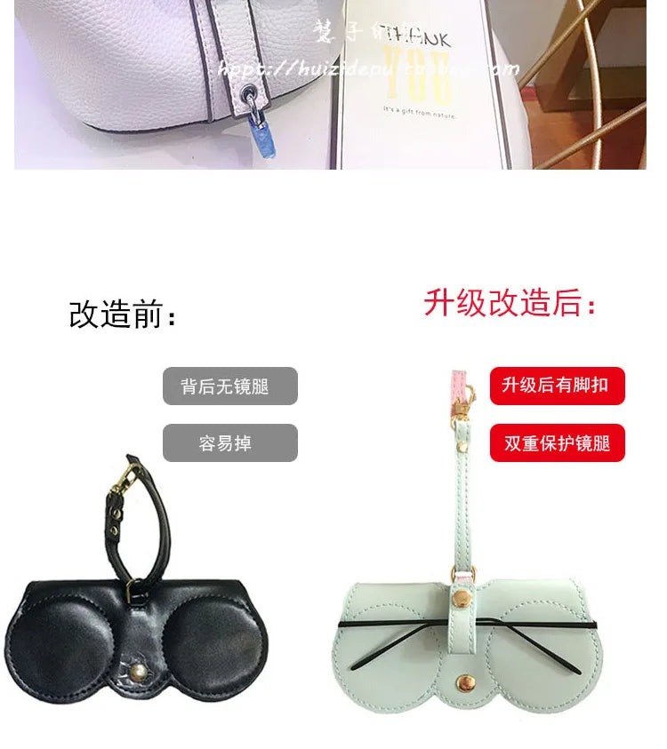 ins cartoon cute glasses case portable men and women sunglasses myopia glasses organizer bag protective sleeve glasses bag charm