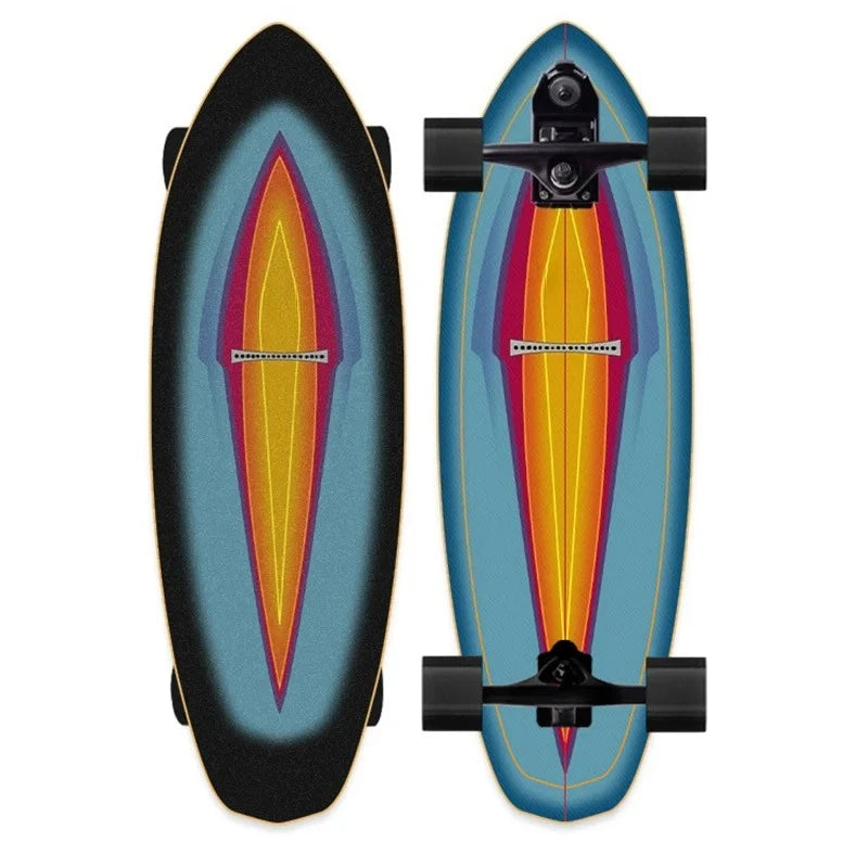 82cm Professional S7 P7 Carver Surf Land Skateboard Highly Smooth Maple Professional Land Surfboard Big Fish Board