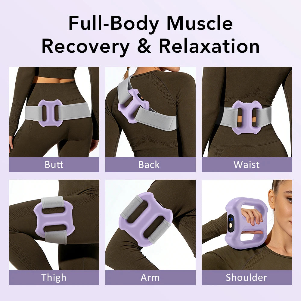 3 Mode 5 Speed Fascia Ring Massager with Strap Rechargeable Muscle Relax Body Slimming Massage Weight Lose Home Gym Deep Tissue