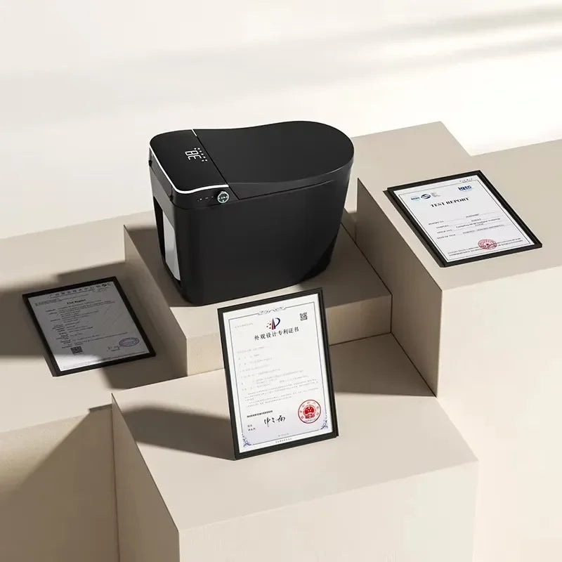 Modern Luxury Auto Sensor Flush European Bathroom Ceramic Automatic Wc Black Smart Toilet