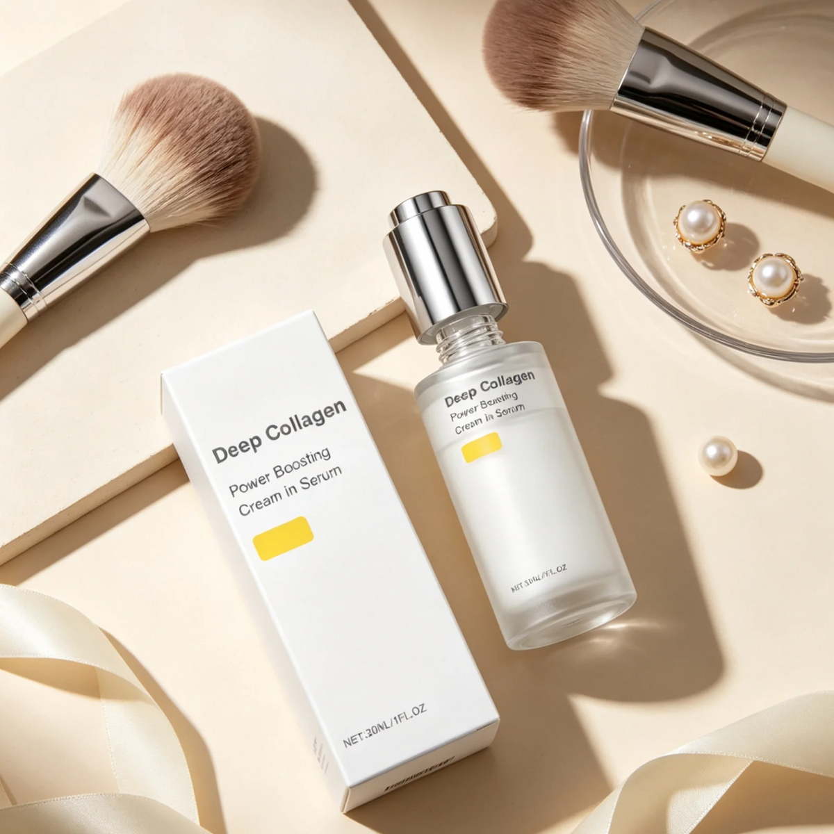 Deep Collagen Serum Skin Elasticity Anti Fine Lines Smooth Skin Texture Brighten Moisturizing Facial Nourishing Daily Care Serum