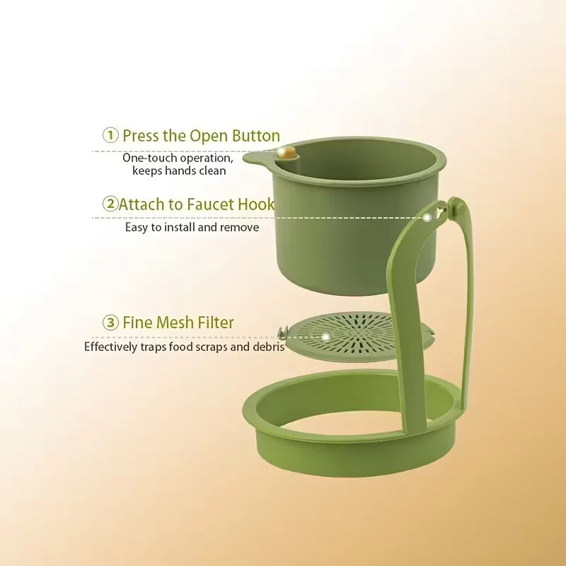 Multi-Functional Food Strainer Sink Organizer for Kitchen & Bathroom Use - Efficient Drainage And Storage Solution