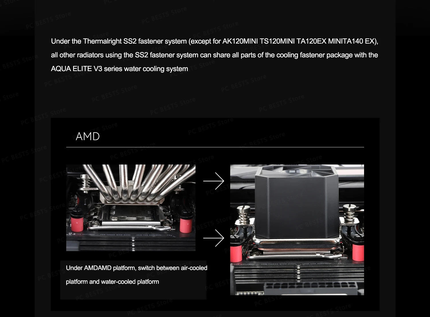 Thermalright AQUA ELITE 120 V3 ARGB CPU All In One Water-cooled 120mm Integrated AIO CPU Liquid Cooling Radiator Intel 1700 AM5