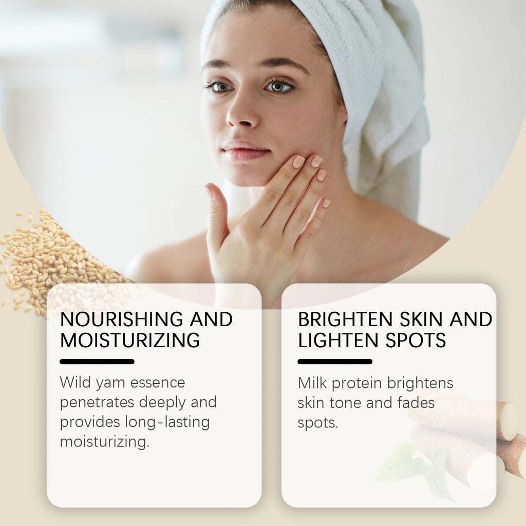 Wild Yam Moisturizing Face Cream Skin Brightening Firming Lotion Dark Spots Remover Skin Repair Moisturizer Skin Care Products