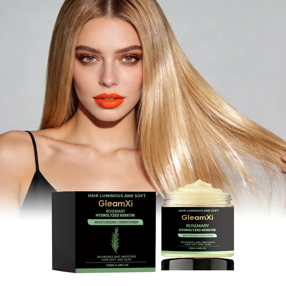 Rosemary Hair Conditioner Smooth Hair Improve Dryness Repair Damaged Frizzy Hair Reduce Hair Splitting Strengthen Hair Care