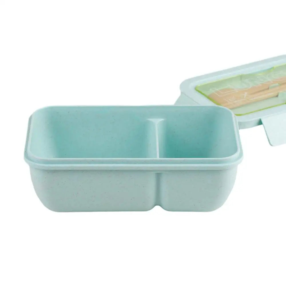 Microwave Lunch Box, Eco-Friendly BPA Free Wheat Straw Bento Box with Chopsticks , Kitchen Food Container ,Soup Can with Spoon