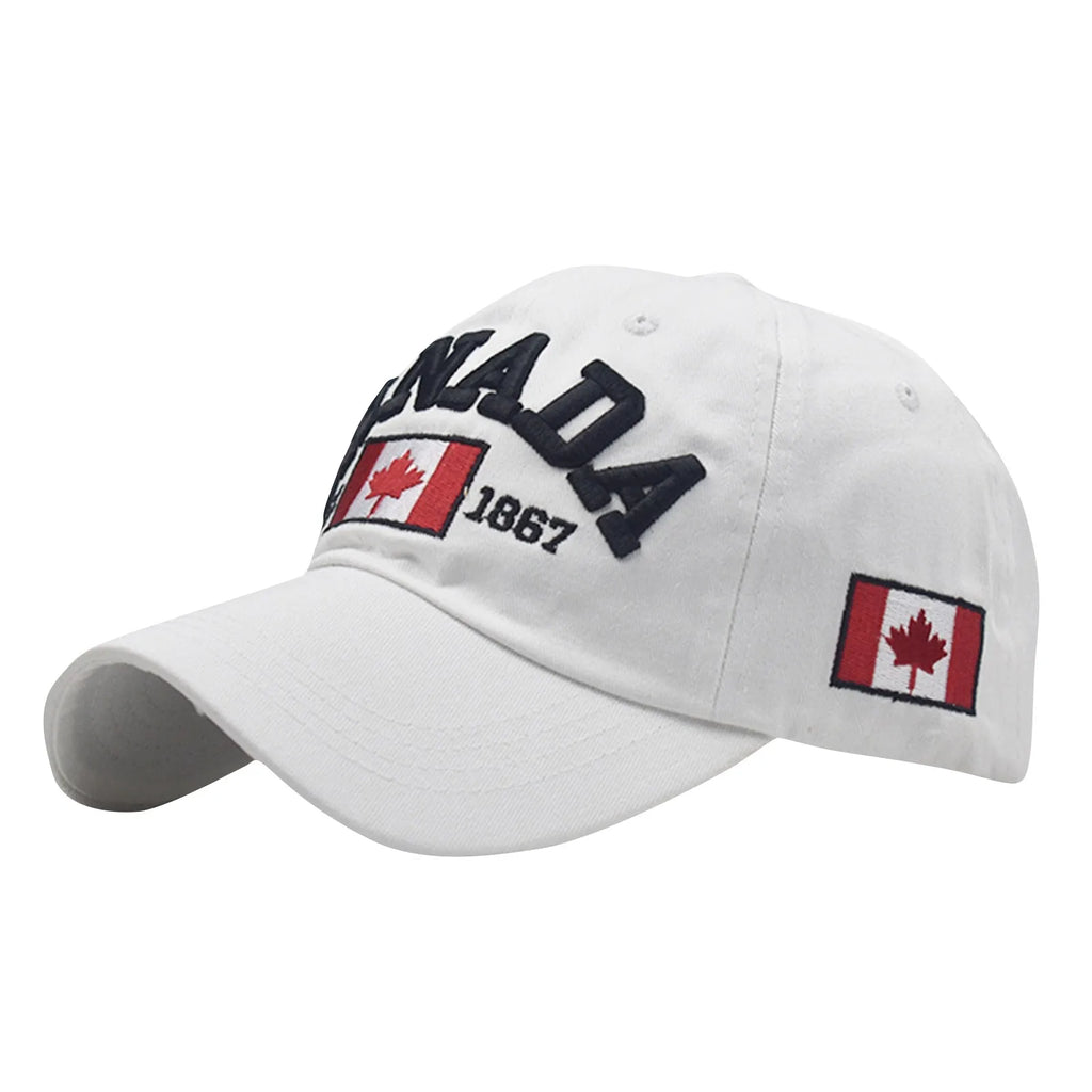 Fashion Canada Baseball Cap,Embroidered Maple Leaf Golf Hat Adjustable Canada Hat For Men Women Kids Canada Souvenirs