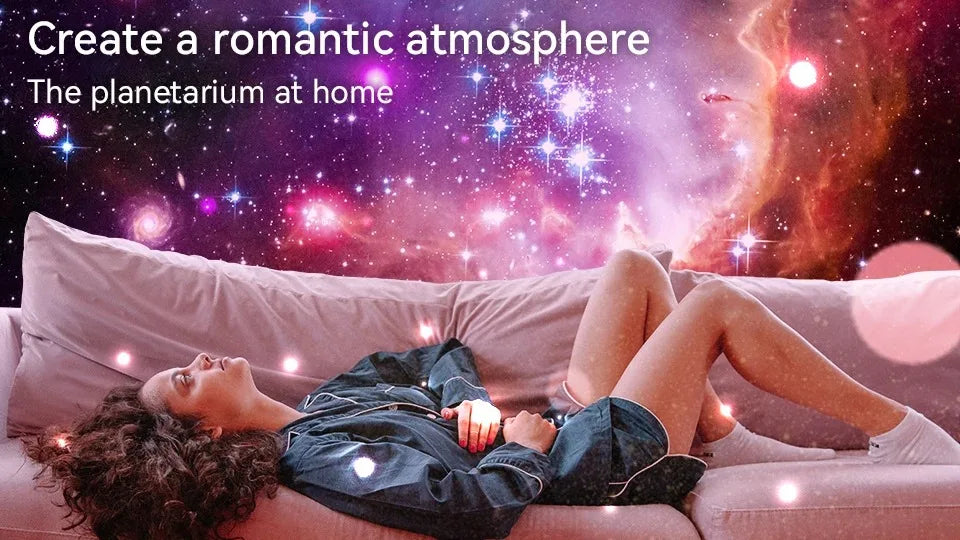 LED Night Light Galaxy Projector Starry Sky Projector 360° Rotate Planetarium Night Lamp For Room Decorative Children Kids Gift