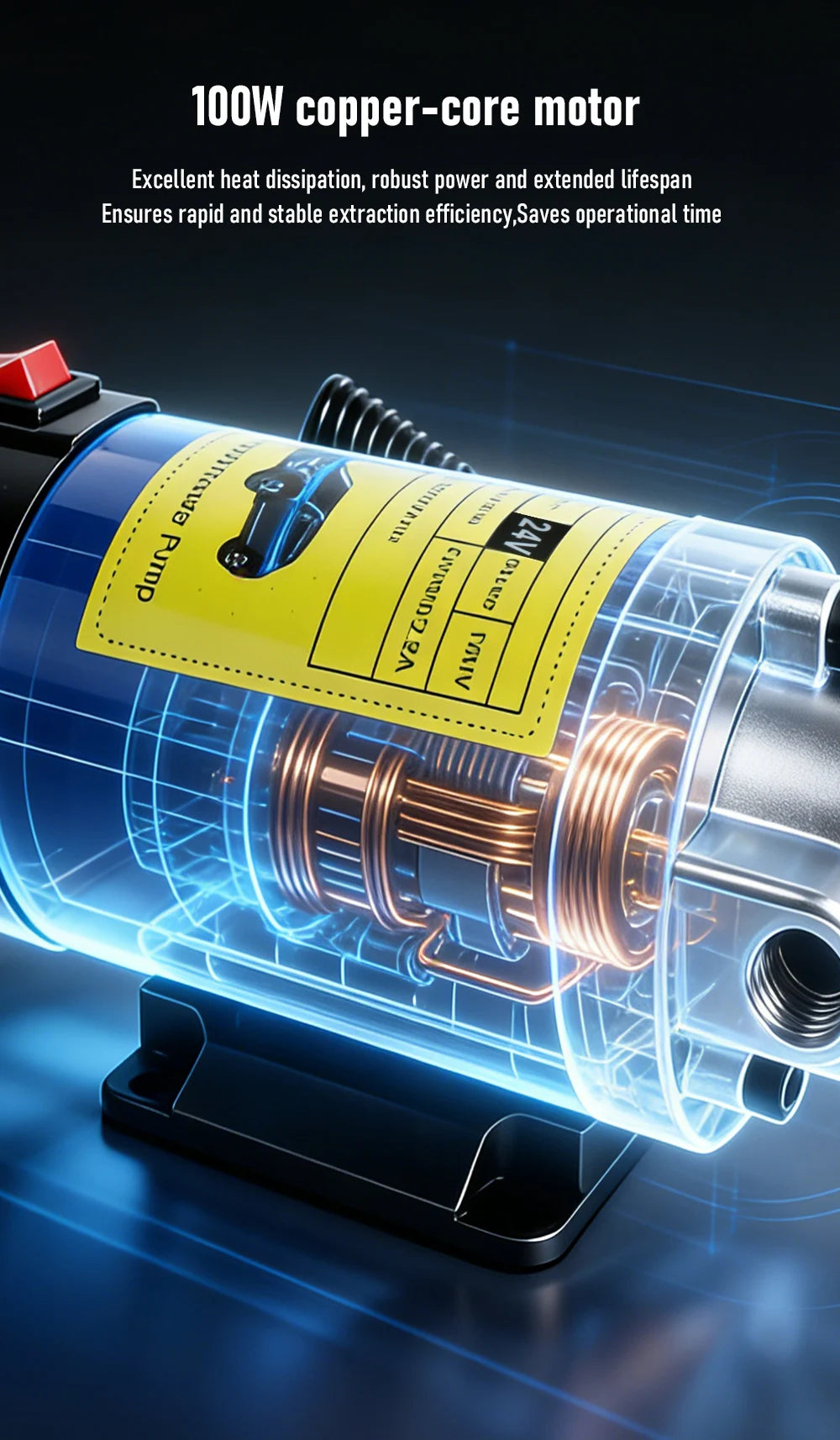 12V 24V Electric Oil Transfer Pump 1-4L/min Car Motor Oil Diesel Extractor Scavenge Suction Fluid Change Pump
