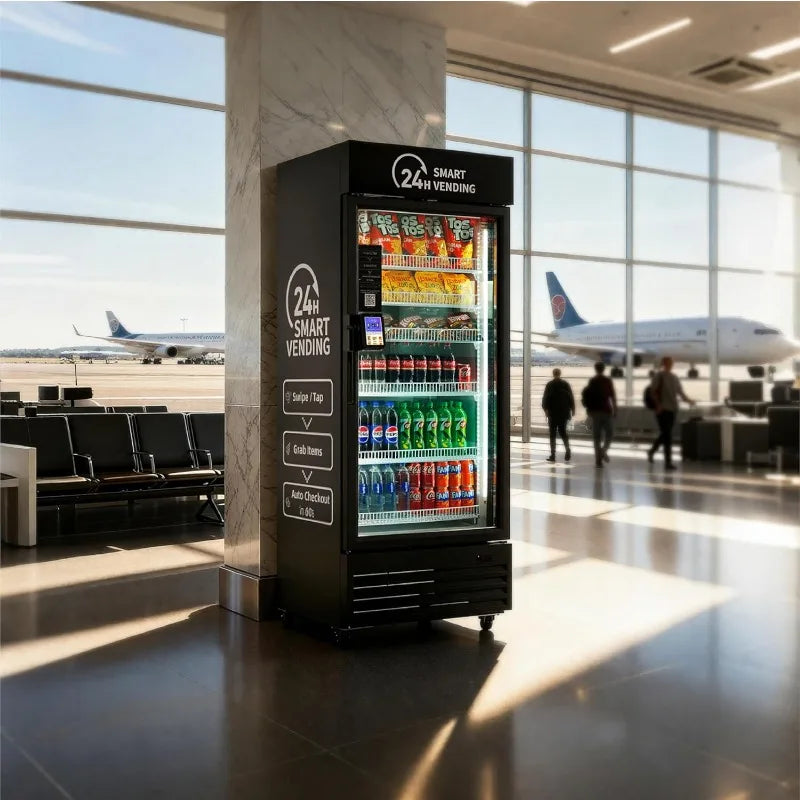 Customized Cashless Extra Large Refrigerated Combo Vending Machine with Nayax VPOS Touch Card Reader