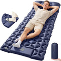 Camping Sleeping Pad, Ultralight Camping Mattress with Pillow Built-in Foot Pump,Self-inflating Sleep Mat