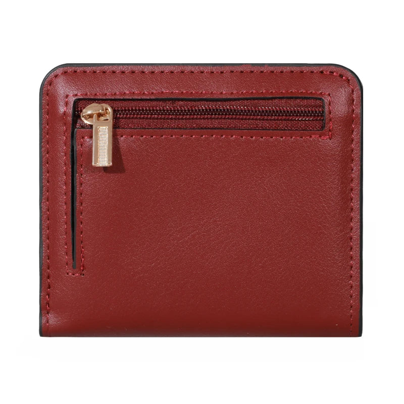 PU Minimalist Wallet - Snap Closure, Zip Pocket, Multifunctional Credit Card Holder, Casual Unisex Bag for Daily Use with