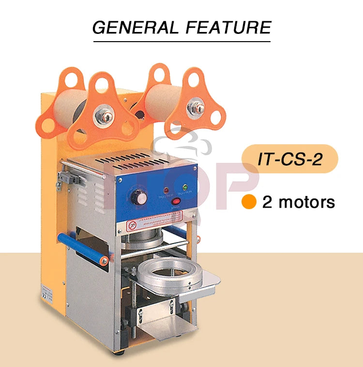 Automatic 400-600 Cups Per Hour Bubble Tea Cup Sealer Machine  Digital Full Drink Disposable Cup Sealer Making Machine