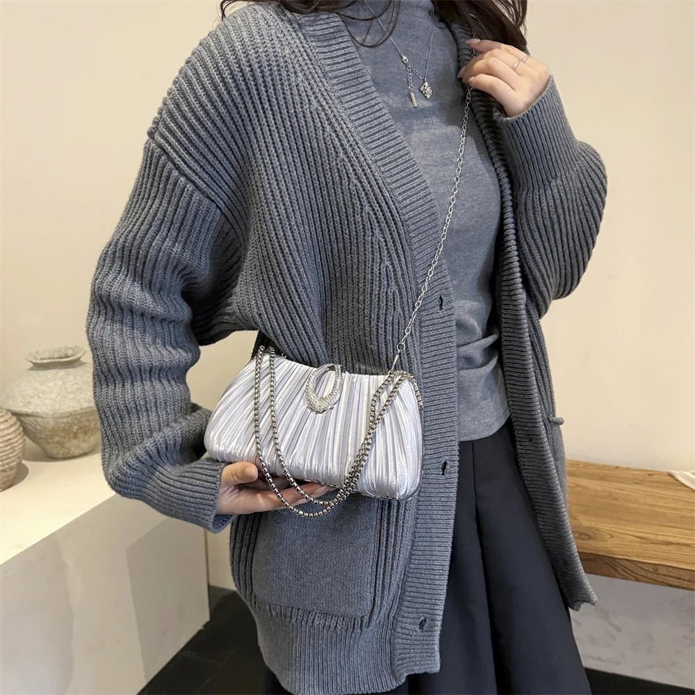 Luxury Sparking Rhinestone Evening Clutch Bags For Women Wedding Prom Dinner Party Gemstone Crossbody Bag 2024 Designer Handbags