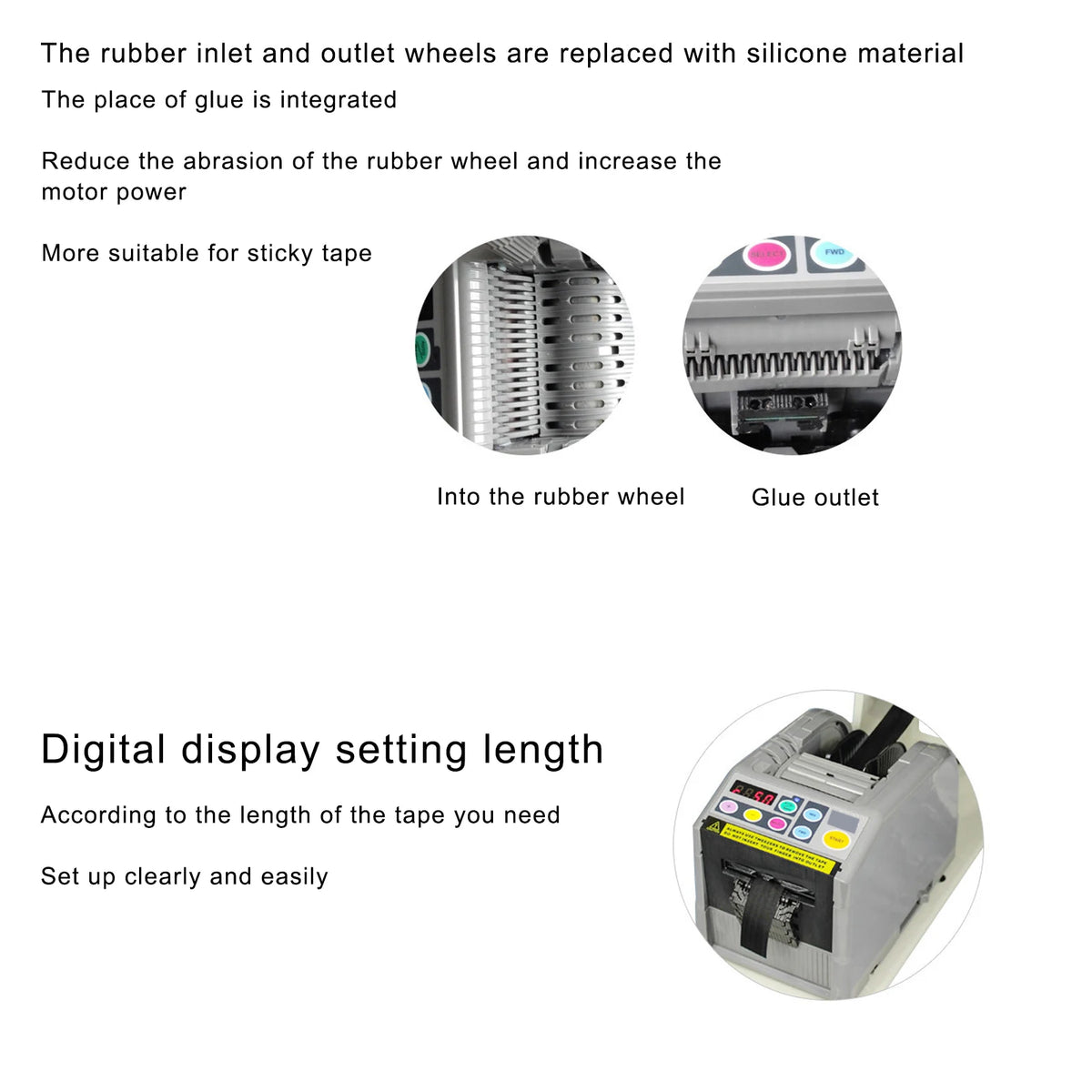 Electric Tape Dispenser Dual Sided Adhesive Cutting Machine Industrial Supplies JXD-60 Automatic Tape Dispenser